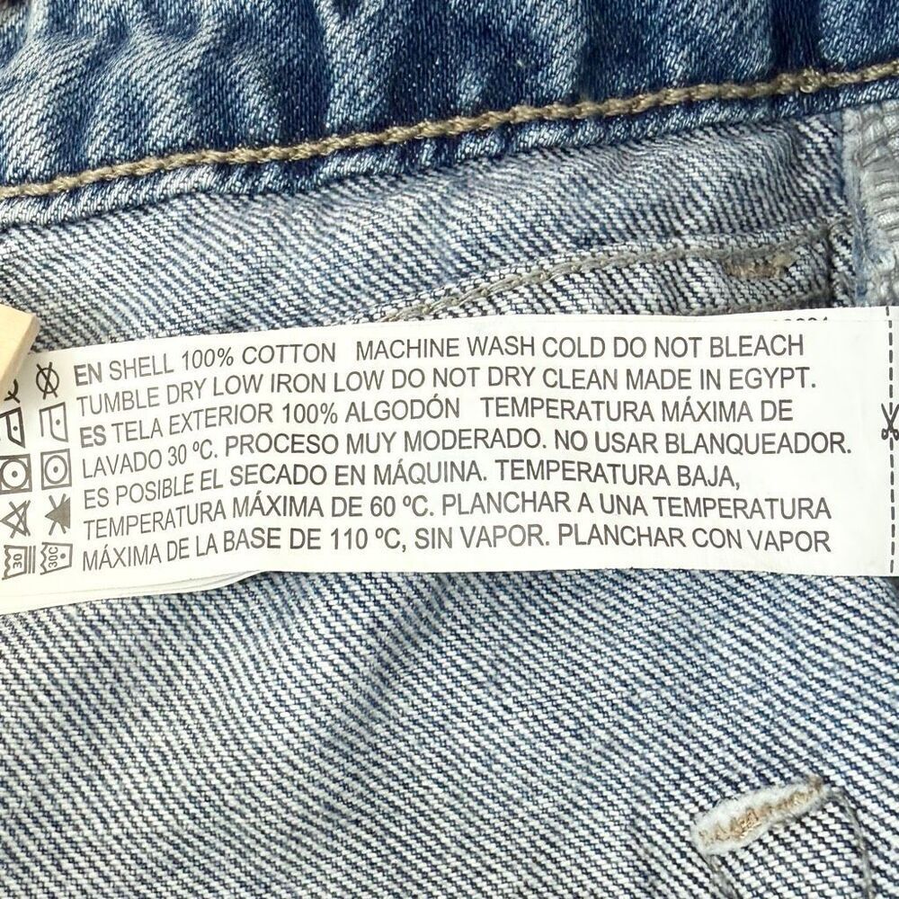 Forever 21 Acid Wash High Waist Wide Leg Jeans Sz 29 - Picture 9 of 10